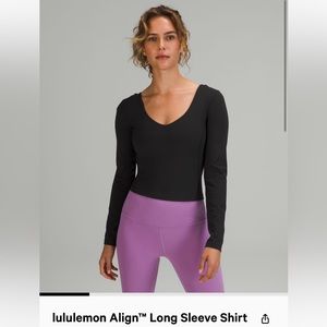 Luluemon Align Long Sleeve Shirt white Opal
